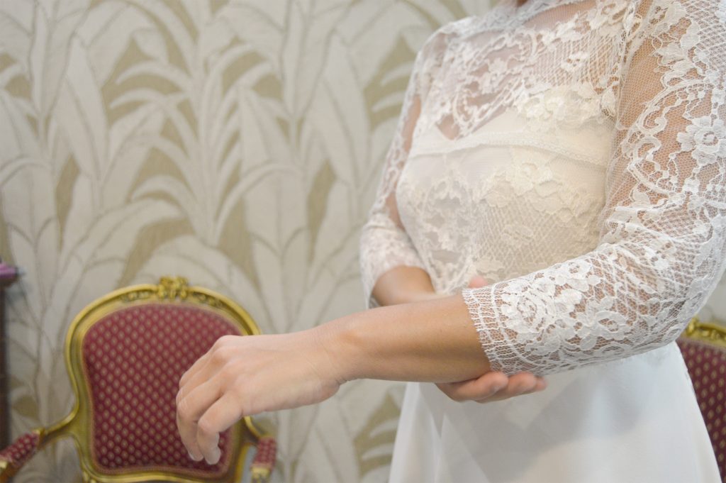 Marsala Alta Costura Detalle Manga 1